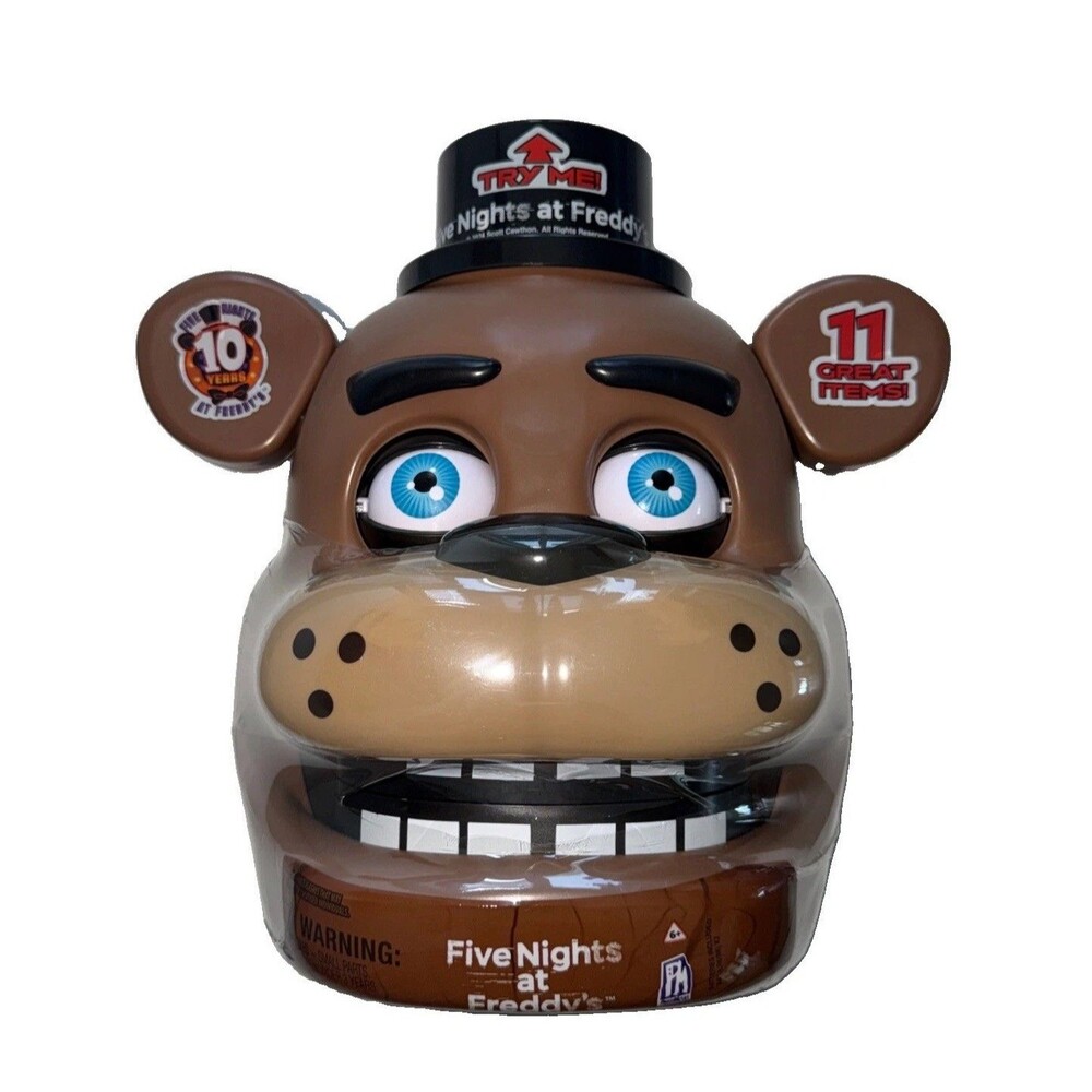 Five Nights at Freddy’s Animatronic Freddy Head Collectible Set – 11 Items – New